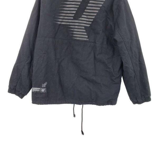 Quadrant Mens Black Canvas Logo Jacket M Cotton Barn Bomber Streetwear Skater - Picture 10 of 11